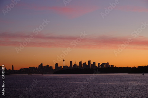 Sunset over Sydney CBD