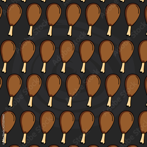 delicious chicken thighs food pattern background