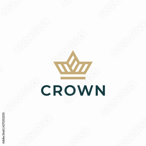 Crown logo design concept. Universal crown logo.