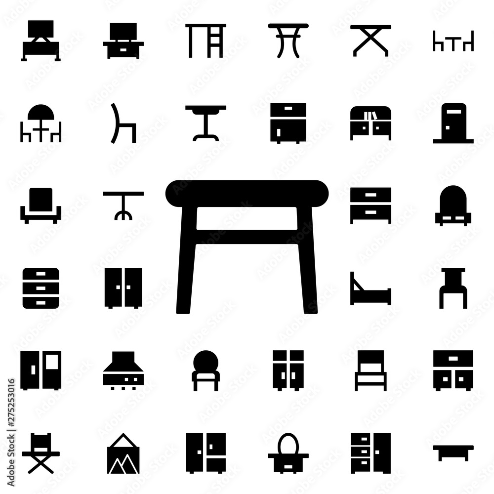 Stool icon. Universal set of furniture for website design and development, app development Stool icon. Universal set of furniture for website design and development, app development