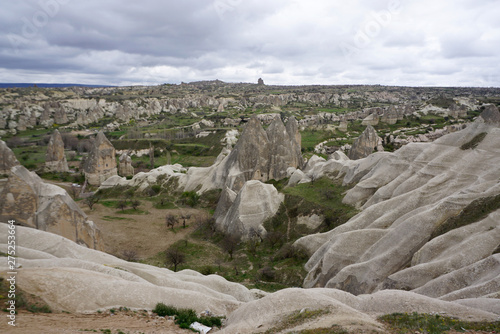 Scenic view of Goreme landscape with fairy chimney from the view point