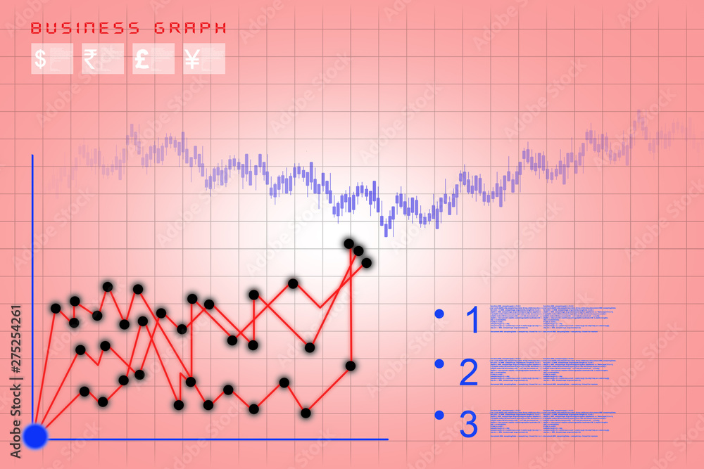 2d rendering Stock market online business concept. business Graph 2d rendering Stock market online business concept. business Graph