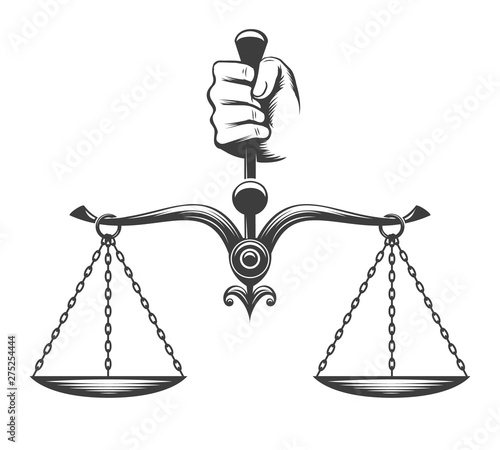 Hand holds scale