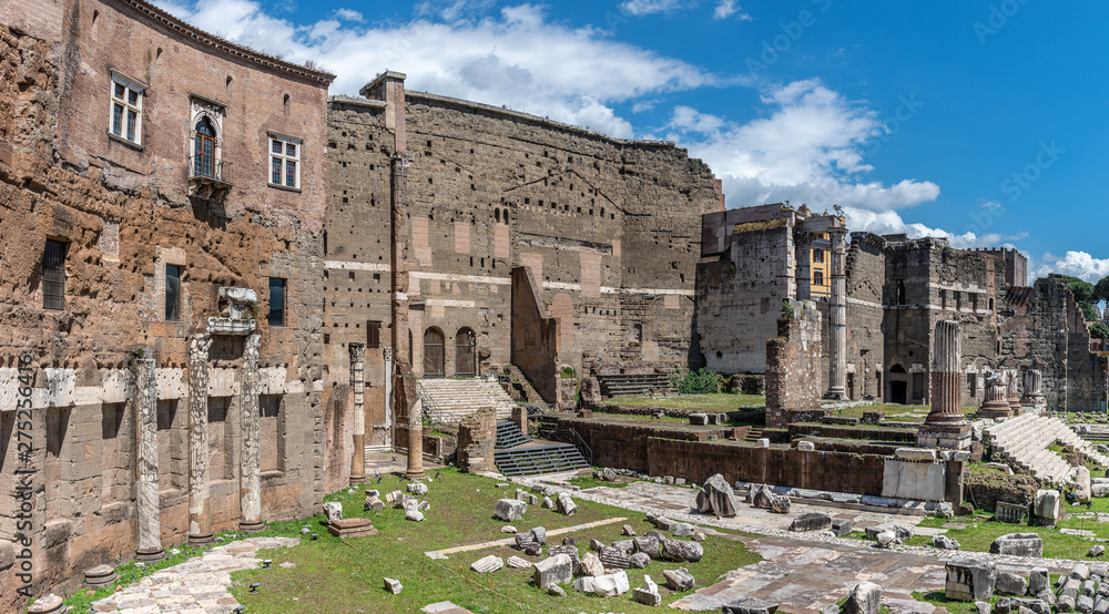 View to the Trajan market in Rome, Italy