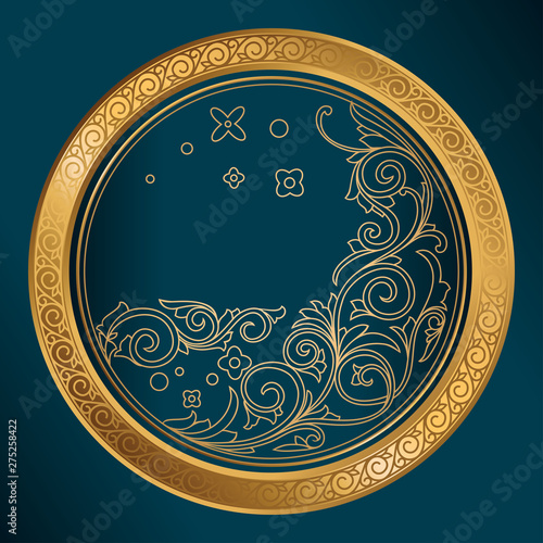 Golden ornate decorative design