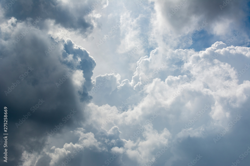 Fototapeta premium Clouds background cumulonimbus cloud formations before the storm