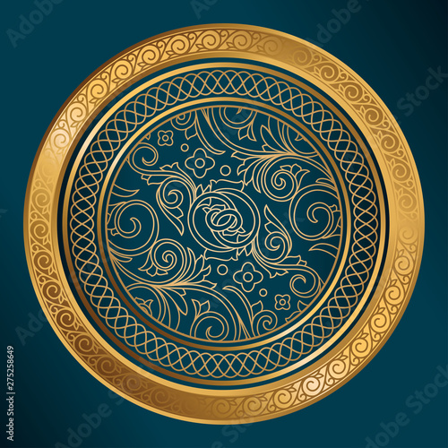 Golden ornate decorative design