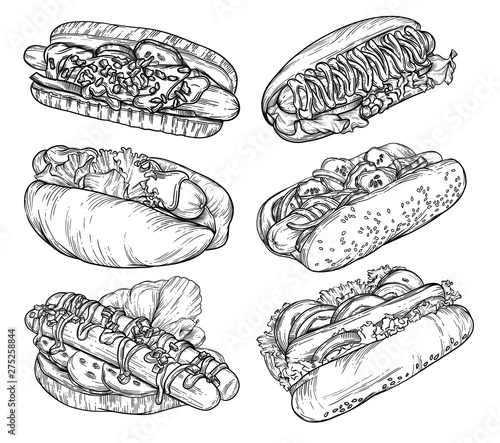 set of hot dogs 