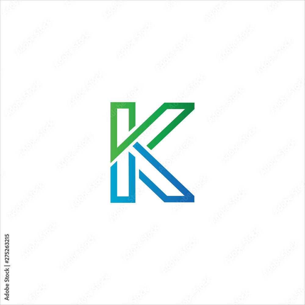 Minimal line letter initial K logo. Abstract and elegant shape font sign. logotype vector design template for personal identity branding, creative industry, web, business, corporate and company Minimal line letter initial K logo. Abstract and elegant shape font sign. logotype vector design template for personal identity branding, creative industry, web, business, corporate and company