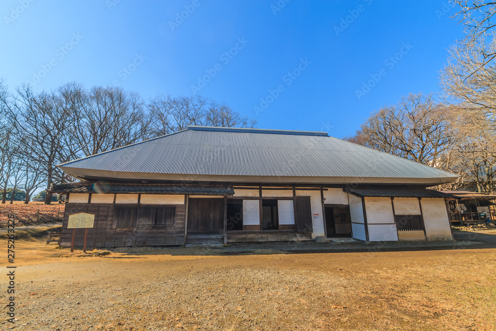  	冬の加曽利貝塚の移築された旧大須賀家住宅