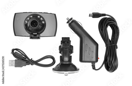 Dashboard camera isolated on white
