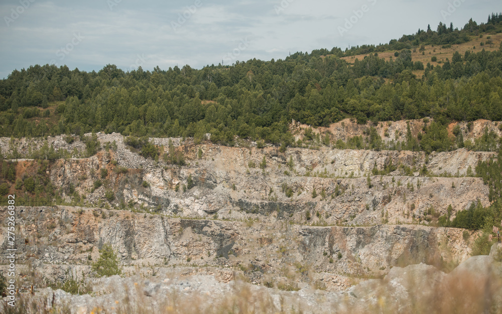 quarry. pit open mine