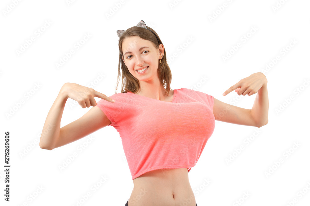 girl with big breast Stock Photo