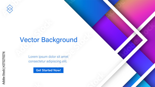 Abstract Colorful Background. Geometric Vector Illustration. Aspect Ratio 16:9. EPS 10 Format.