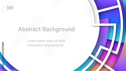 Abstract Colorful Background. Geometric Vector Illustration. Aspect Ratio 16:9. EPS 10 Format.