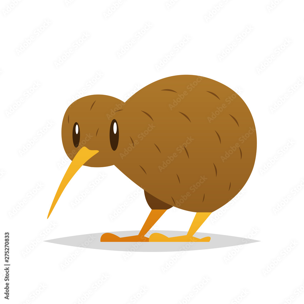 Cartoon kiwi bird vector isolated illustration Stock Vector | Adobe Stock