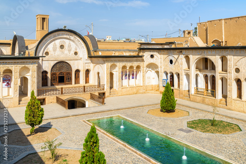 Amazing top view of courtyard at Tabatabaei Historical House © efired