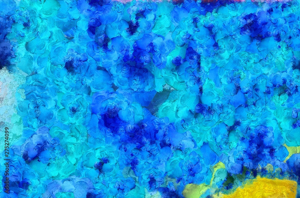 Obraz premium Abstract art painted texture background. Textured oil strokes and splashes on canvas. Simple creativity pattern for design. Close up macro palette in mixed colors. Original grunge backdrop.