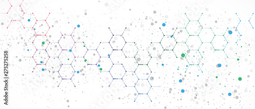 Abstract DNA technology. Science medical concept. Futuristic background