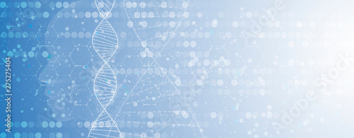 Abstract DNA technology. Science medical concept. Futuristic background