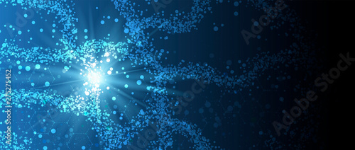 Abstract DNA technology. Science medical concept. Futuristic background