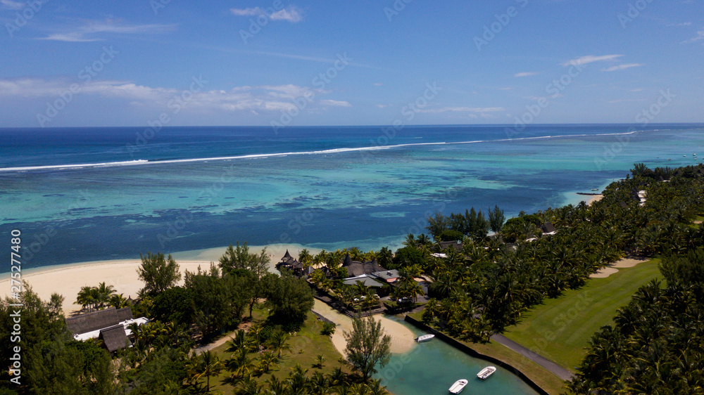 Drohnenflug über Mauritius