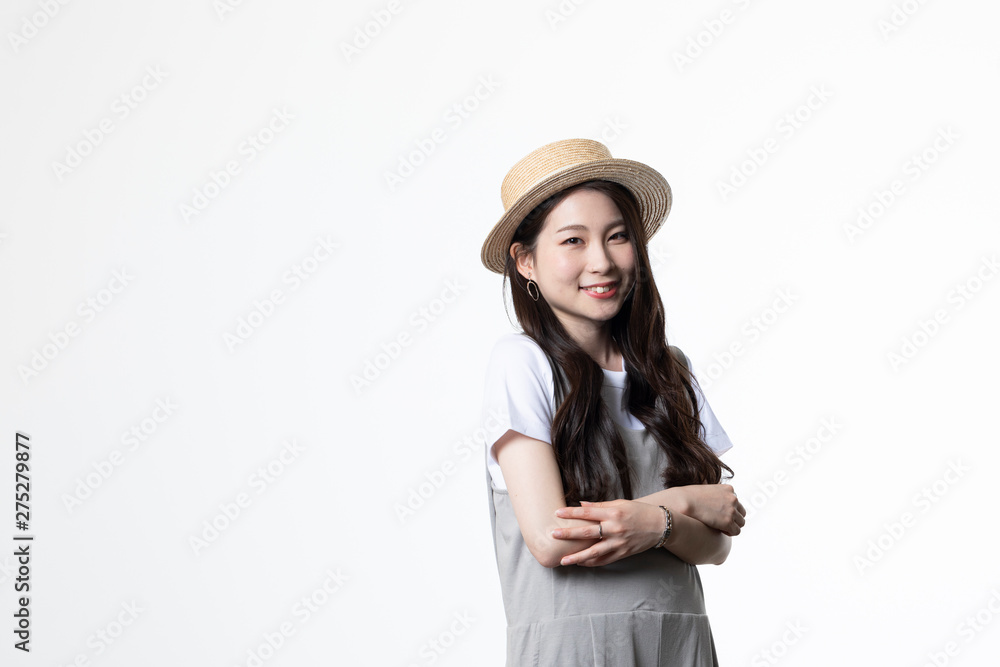 夏服を着た女性のポートレート 夏服を着た女性のポートレート