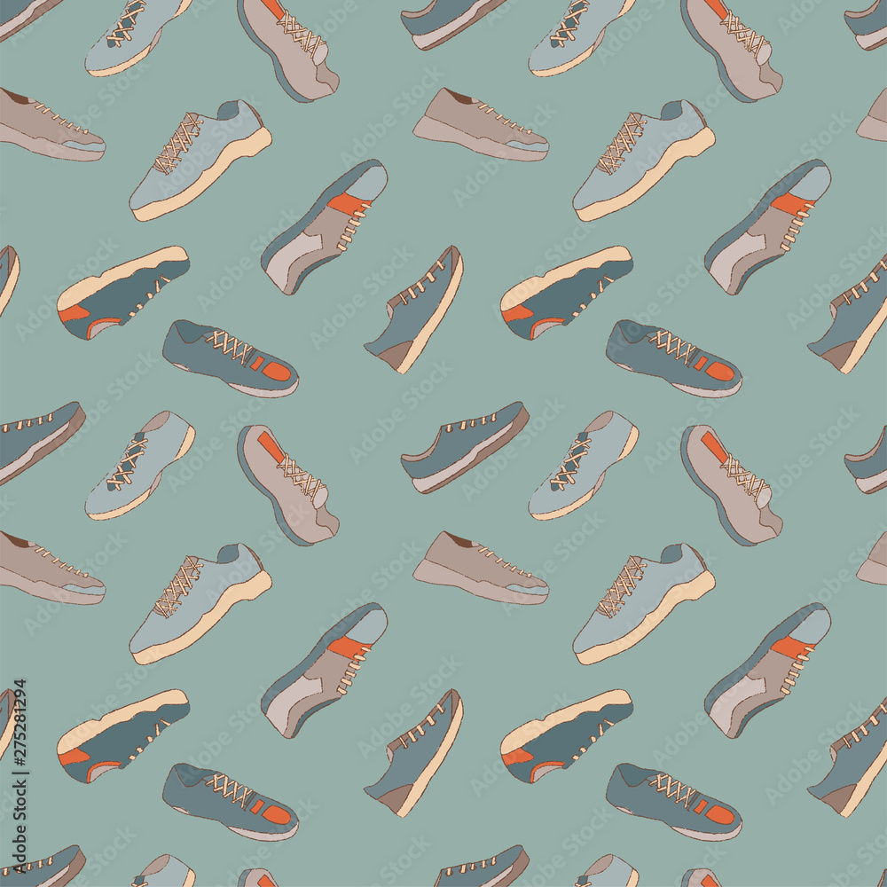 Sport shoes sneakers seamless pattern Sport shoes sneakers seamless pattern