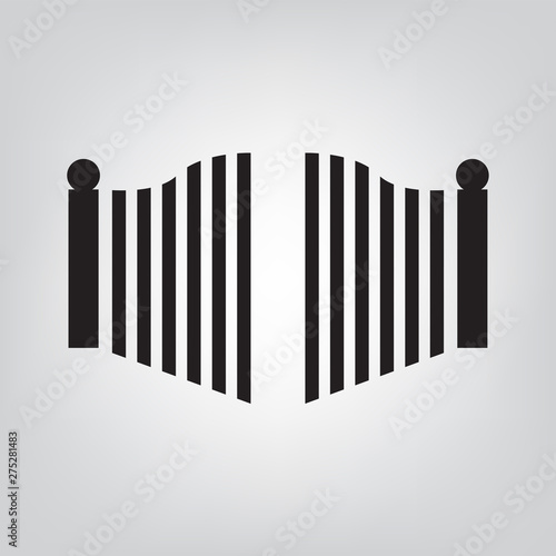 modern gate icon- vector illustration