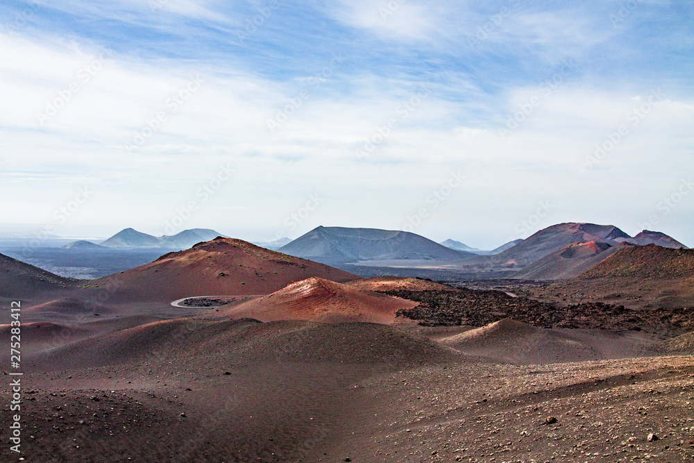Reserve Timanfaya Park on the island Lanserote. Canary Islands. Landscape Reserve Timanfaya Park on the island Lanserote. Canary Islands. Landscape