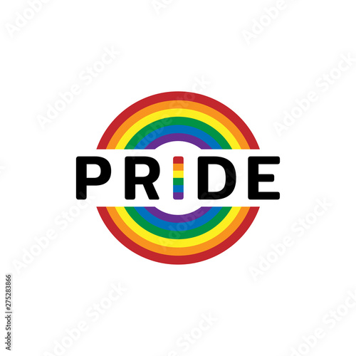 Rainbow color Pride concept vector symbol isolated background