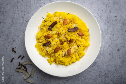 Zarda Rice or Meethe Chawal - an indian cuisine