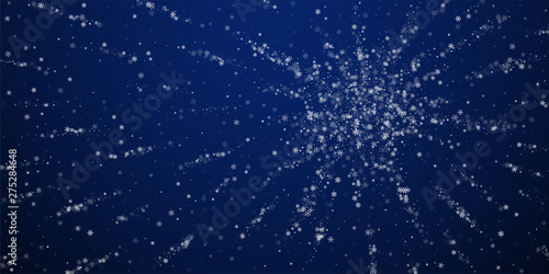 Beautiful snowfall Christmas background. Subtle fl