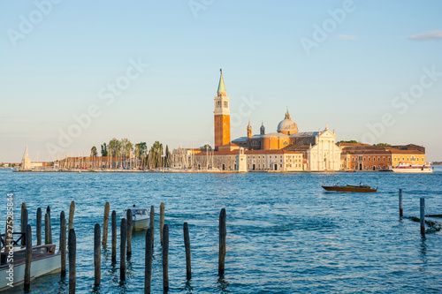 Venice, Italy. A view of the San Giorgio Maggiore island in the Venetian Lagoon.