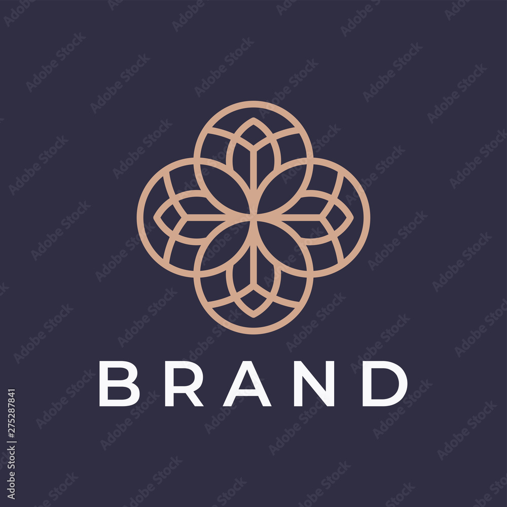 Flower logo design concept. Universal flower logo. Flower logo design concept. Universal flower logo.