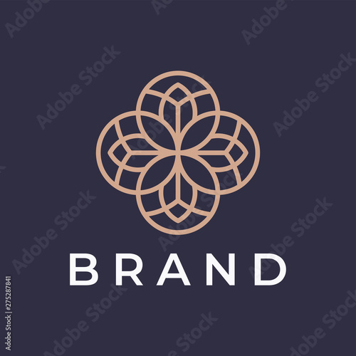 Flower logo design concept. Universal flower logo.