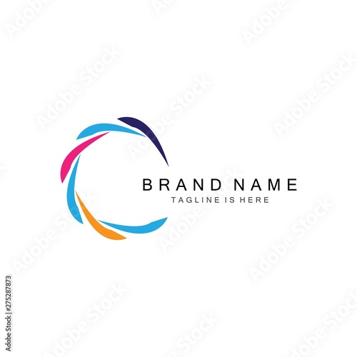 circle logo template vector design