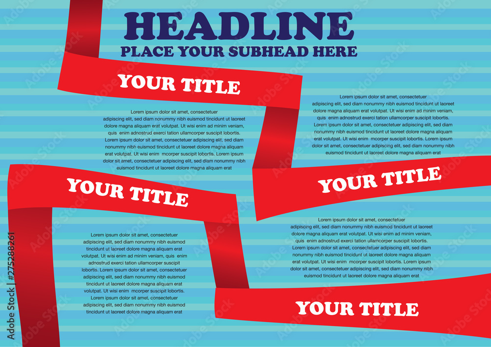 Fototapeta premium Colorful Paper folding Vector Layout