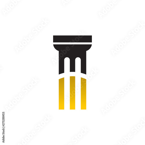 Pillar column logo icon design vector template