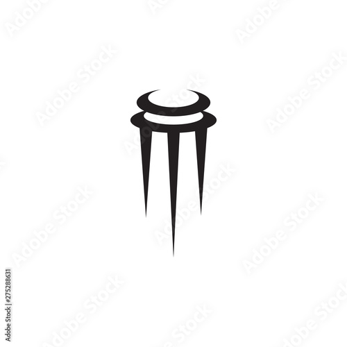 Pillar column logo icon design vector template