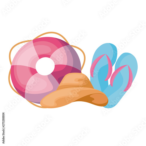 flip flops with float protection and hat female