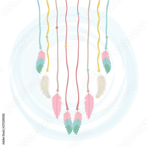 cute bohemian feathers hanging decoration
