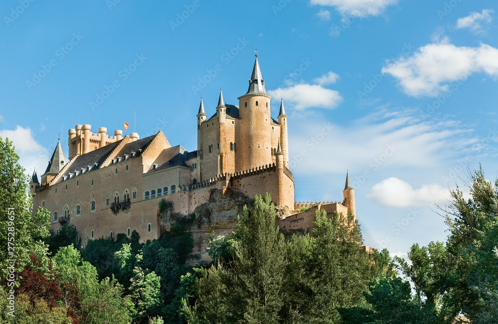 Beautiful fortress Alcazar in Segovia