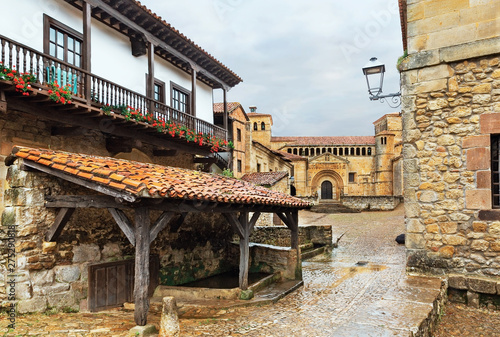 medieval streets of Santillana del Mar photo
