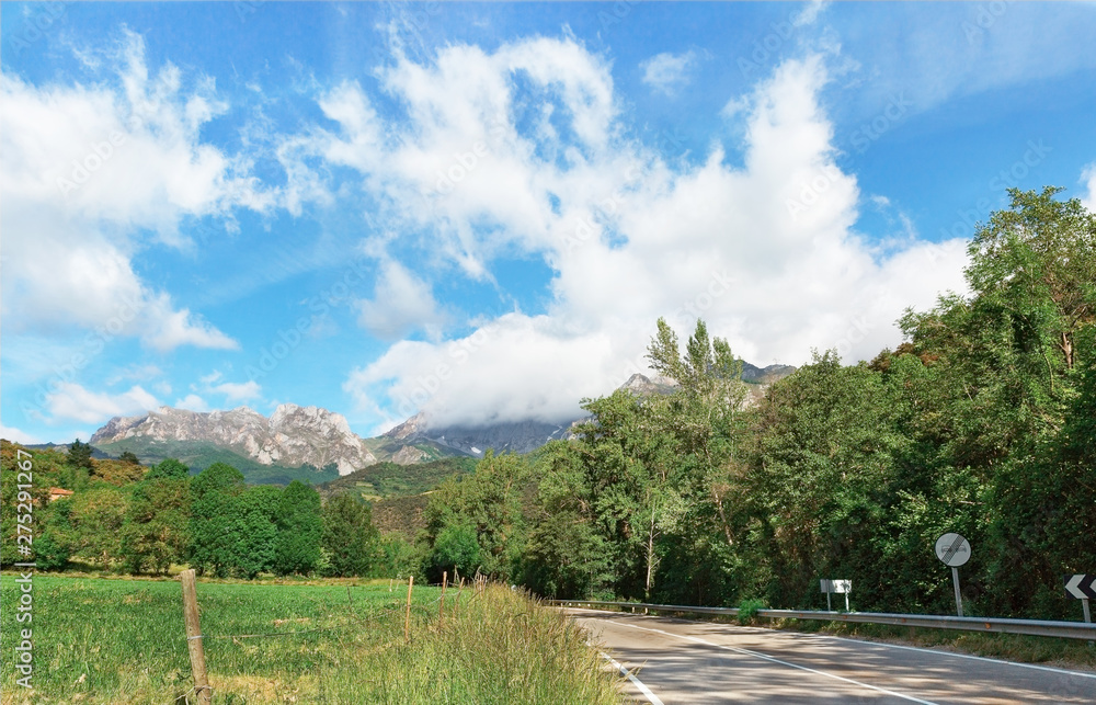 road and mountains in northern spain