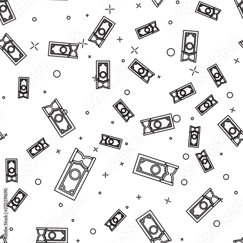Black Fast payments icon isolated seamless pattern on white background. Fast money transfer payment. Financial services, fast loan, time is money, cash back concept. Vector Illustration