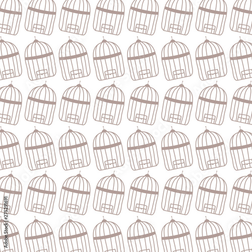 cages birds jails pattern background