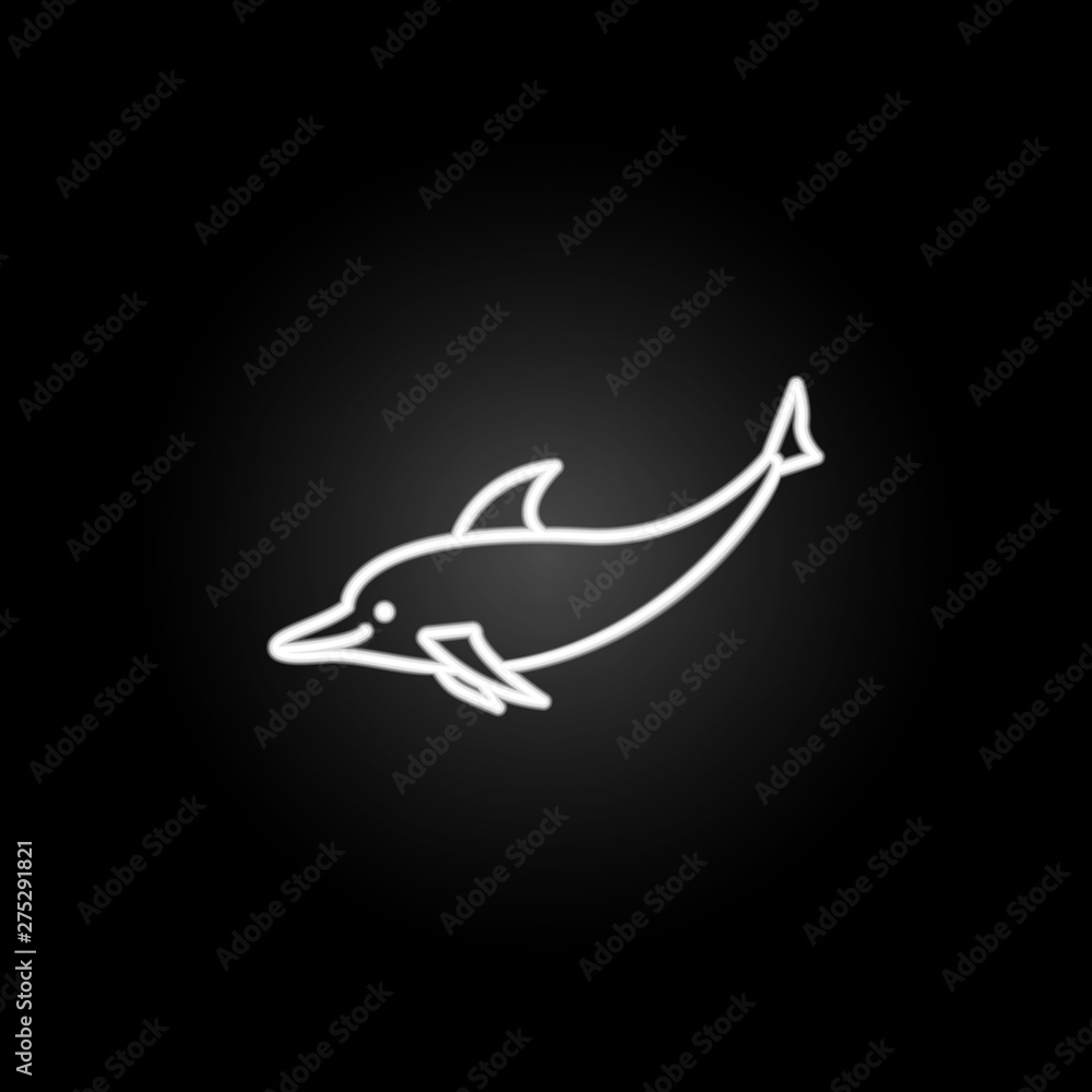 dolphin illustration neon icon. Elements of marine live set. Simple icon for websites, web design, mobile app, info graphics dolphin illustration neon icon. Elements of marine live set. Simple icon for websites, web design, mobile app, info graphics