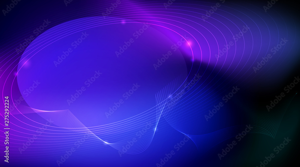 Vector illustration abstract wavy, wave, line and blurred gradient mesh in bright color background. Dynamic minimal wave line composition design,  layout for wallpaper, flyer, poster, banner