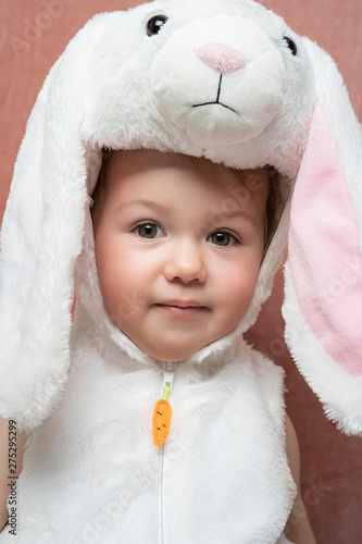  child in a rabbit costume